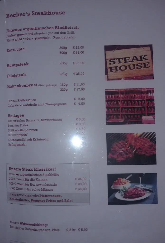 Menu_Restaurant Becker´s_Schüttorf_immagine_1