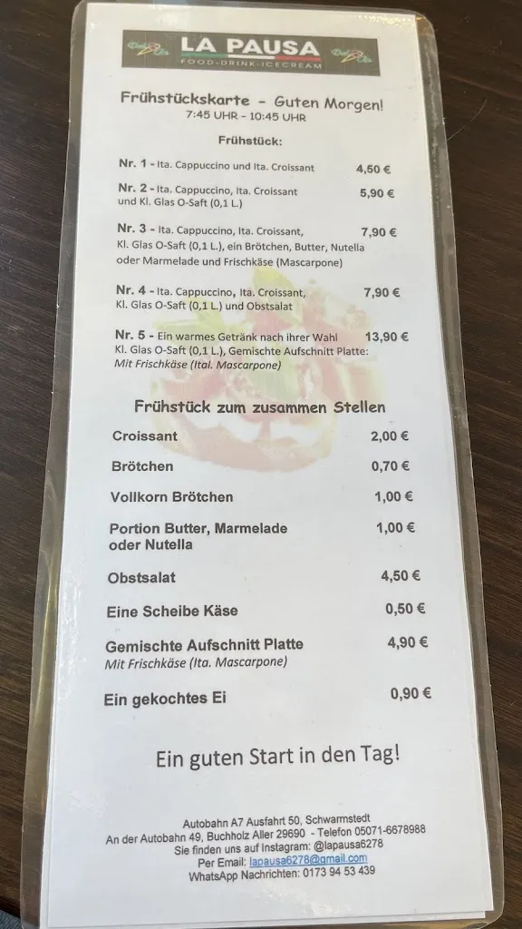Menu_Italienisches Restaurant und Bistro LA PAUSA | Food - Drink - Icecream_(Aller)_image_4