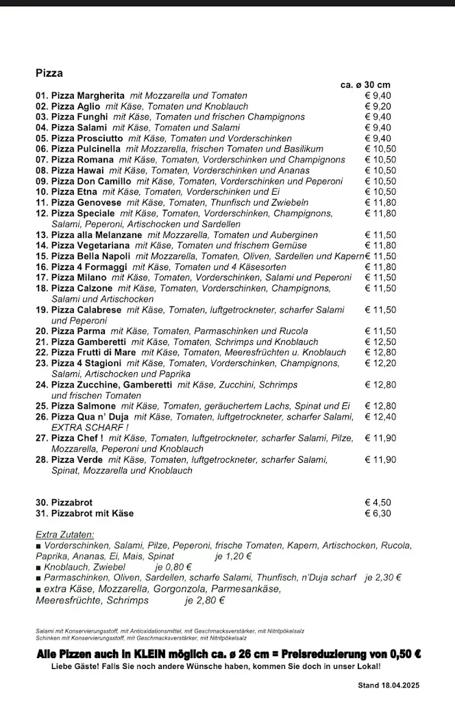 Menu_Ristorante Pizzeria “Le 4 Stagioni”_Ettringen_image_1