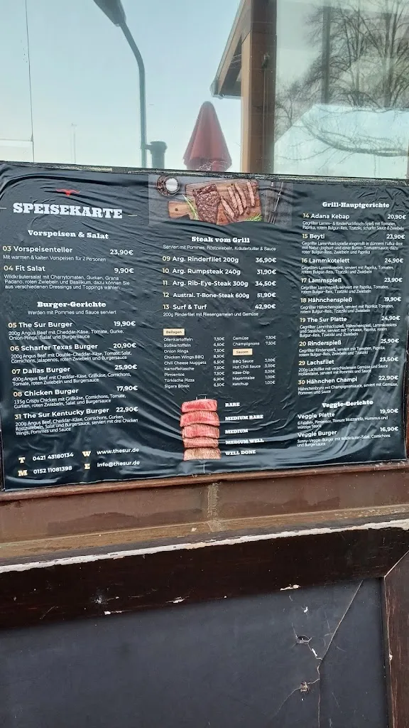 Menu_The Sur Steakhouse & Restaurant Saal_Schwanewede_image_1