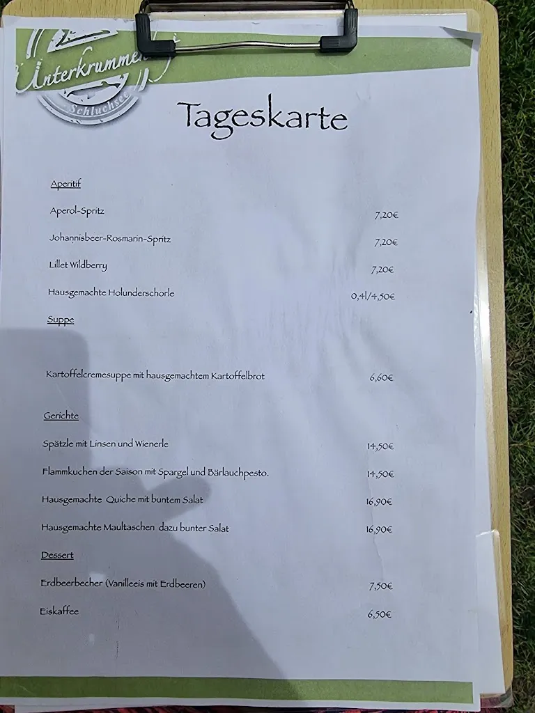 Menu_Vesperstube Unterkrummenhof_Schluchsee_immagine_2