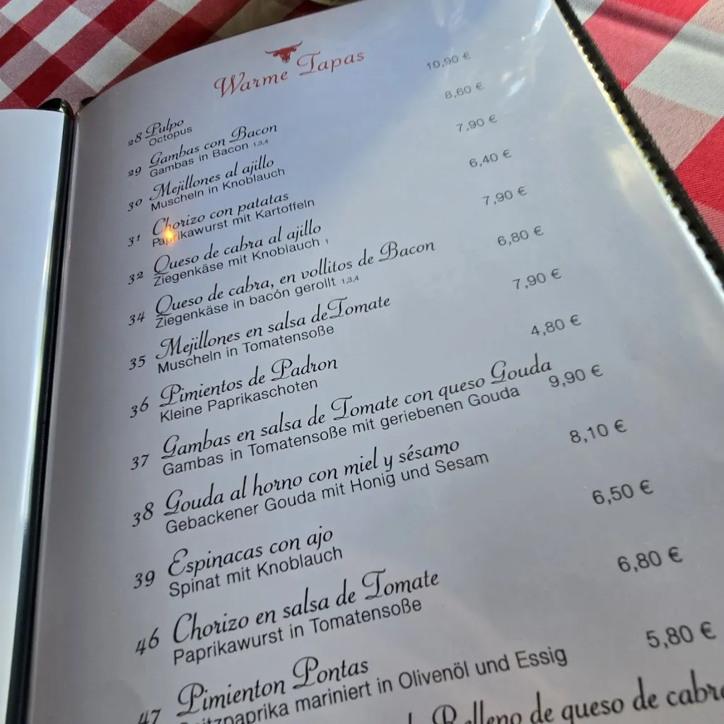 Menu_El Torero_Seelze_image_1