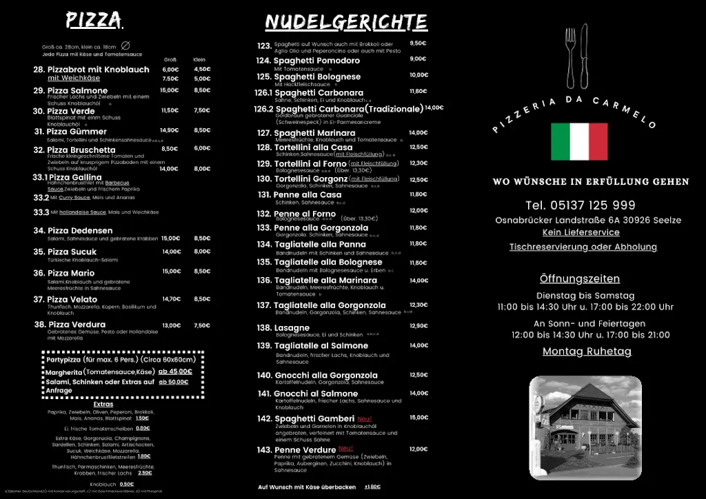 Menu_Pizzeria Da Carmelo_Seelze_image_1