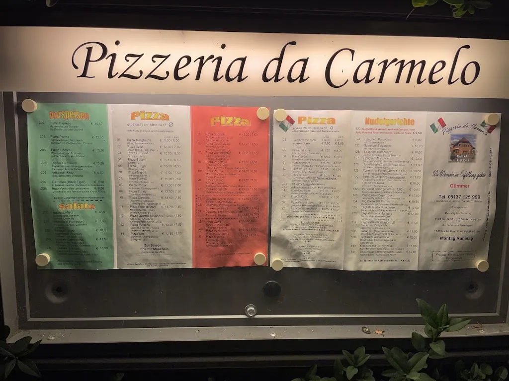 Menu_Pizzeria Da Carmelo_Seelze_image_3