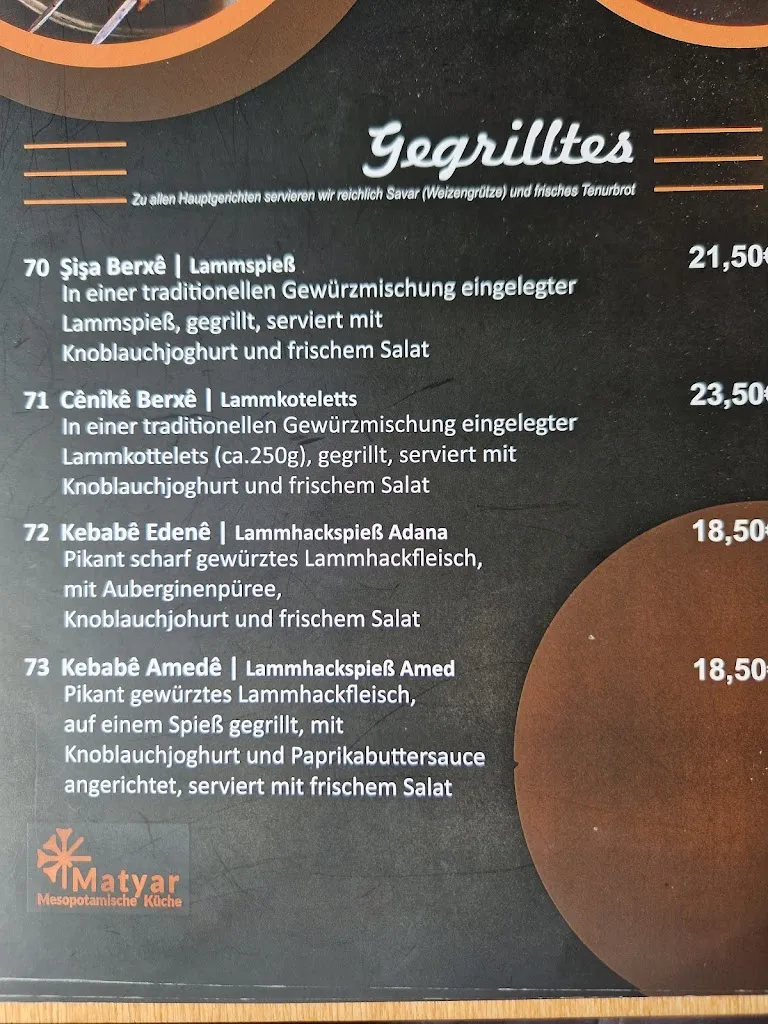 Menü_MESOPOTAMİA KÜCHE SEHNDE_Sehnde_Bild_2
