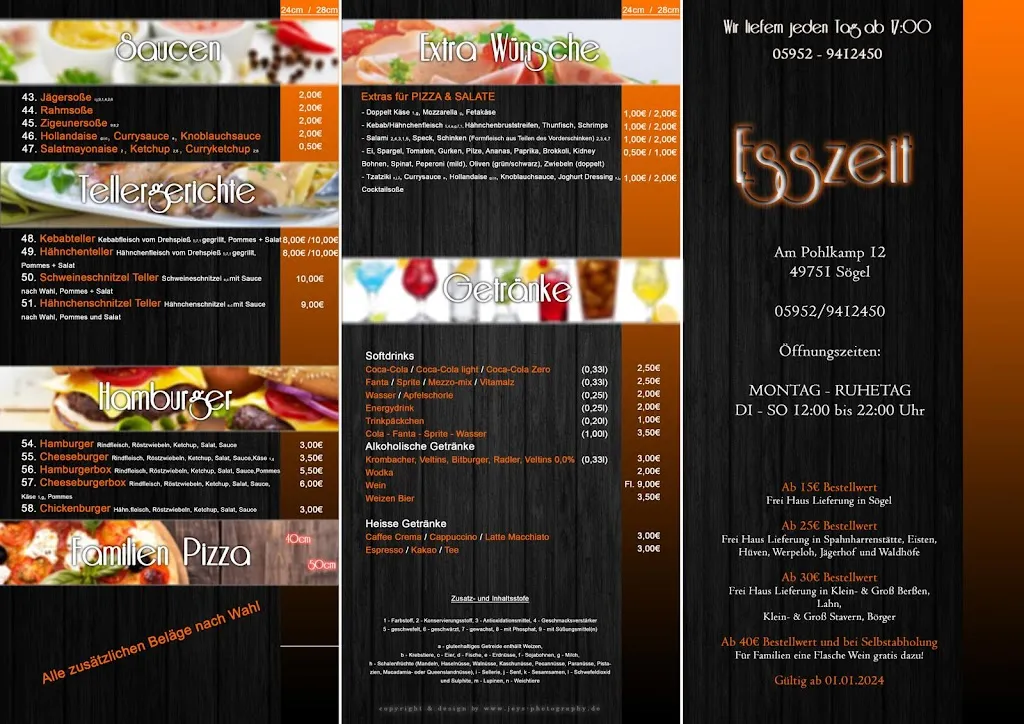 Menu_Pizzeria Esszeit Sögel_Sögel_immagine_2