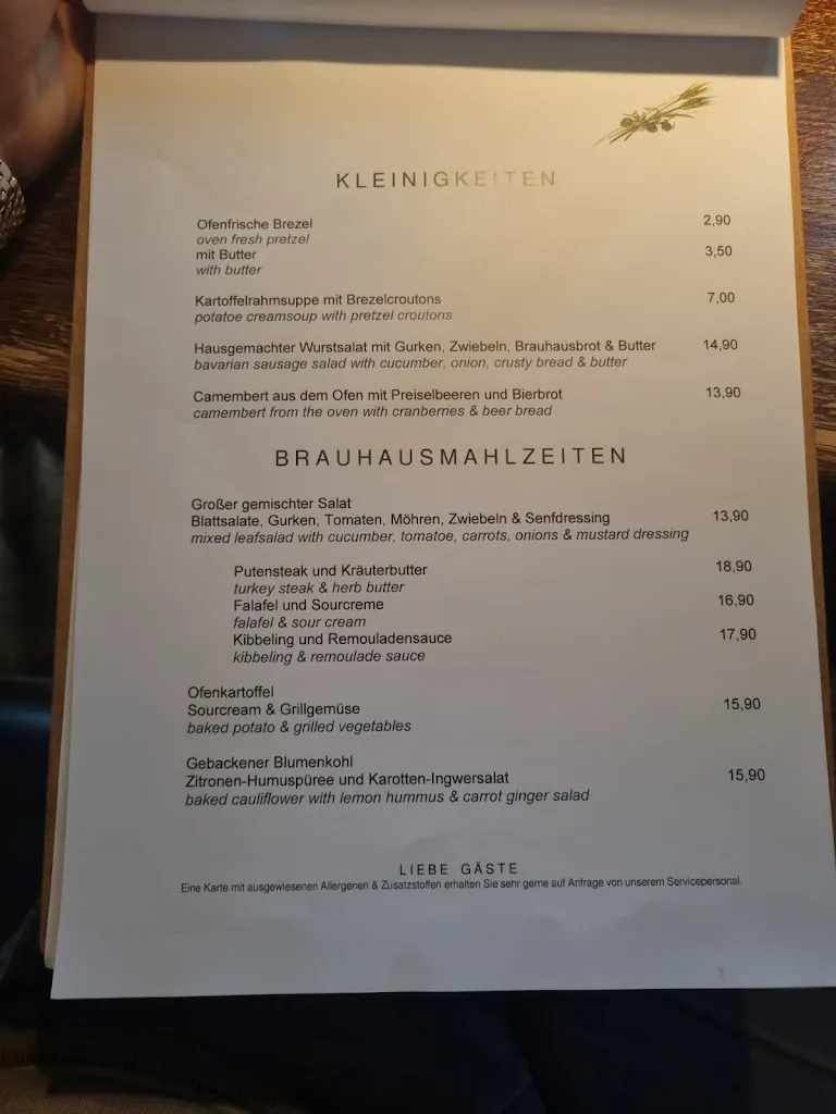 Menu_Brauhaus Joh. Albrecht Soltau_Soltau_image_1