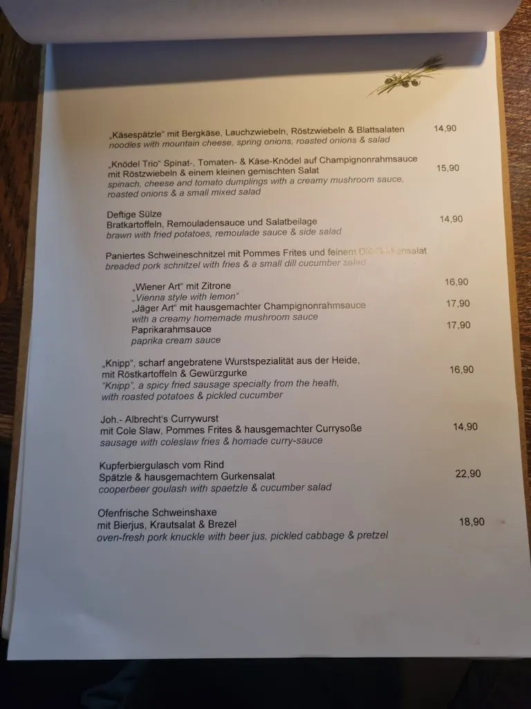 Menu_Brauhaus Joh. Albrecht Soltau_Soltau_image_2