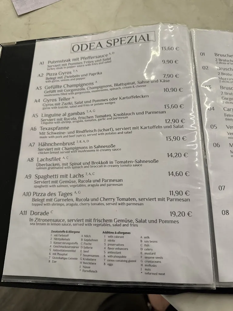 Menu_Restaurant Odea Soltau_Soltau_image_2