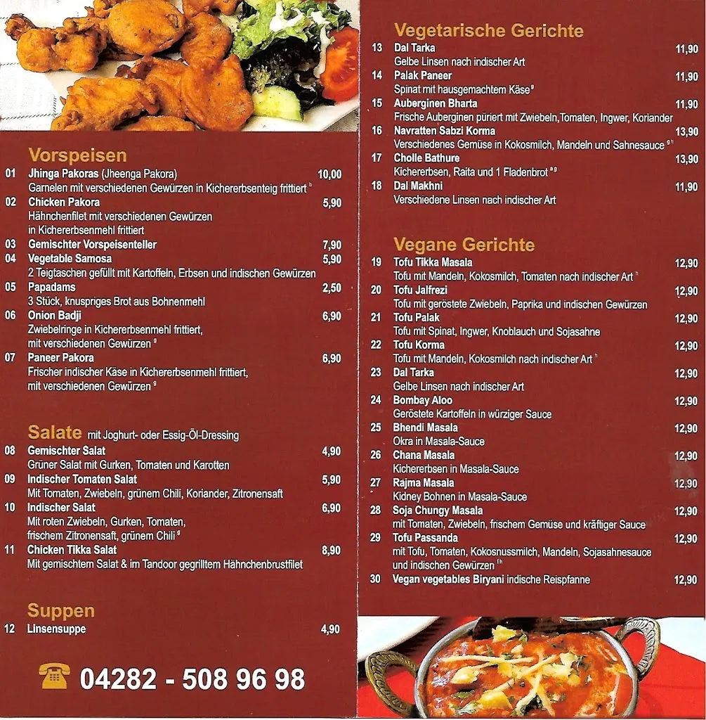 Menu_Costa Indian Cuisine – Geschmack, der Eindruck hinterlässt_Sittensen_immagine_1
