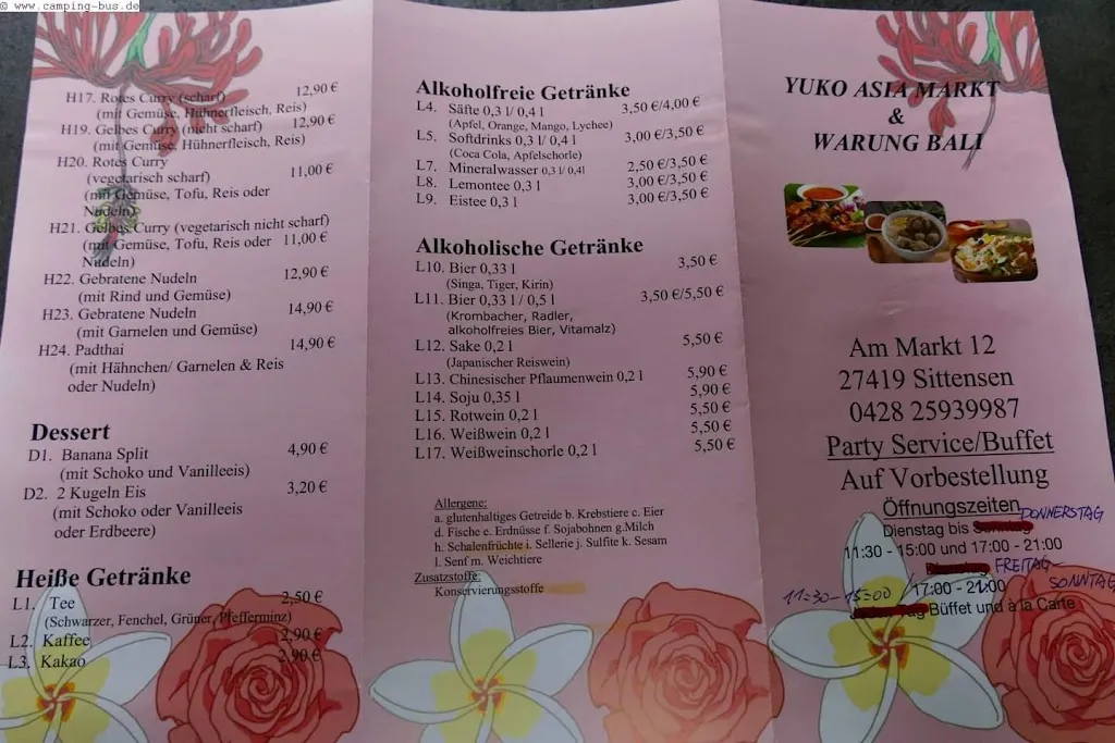 Menu_Asia Restaurant Warung Bali_Sittensen_immagine_2