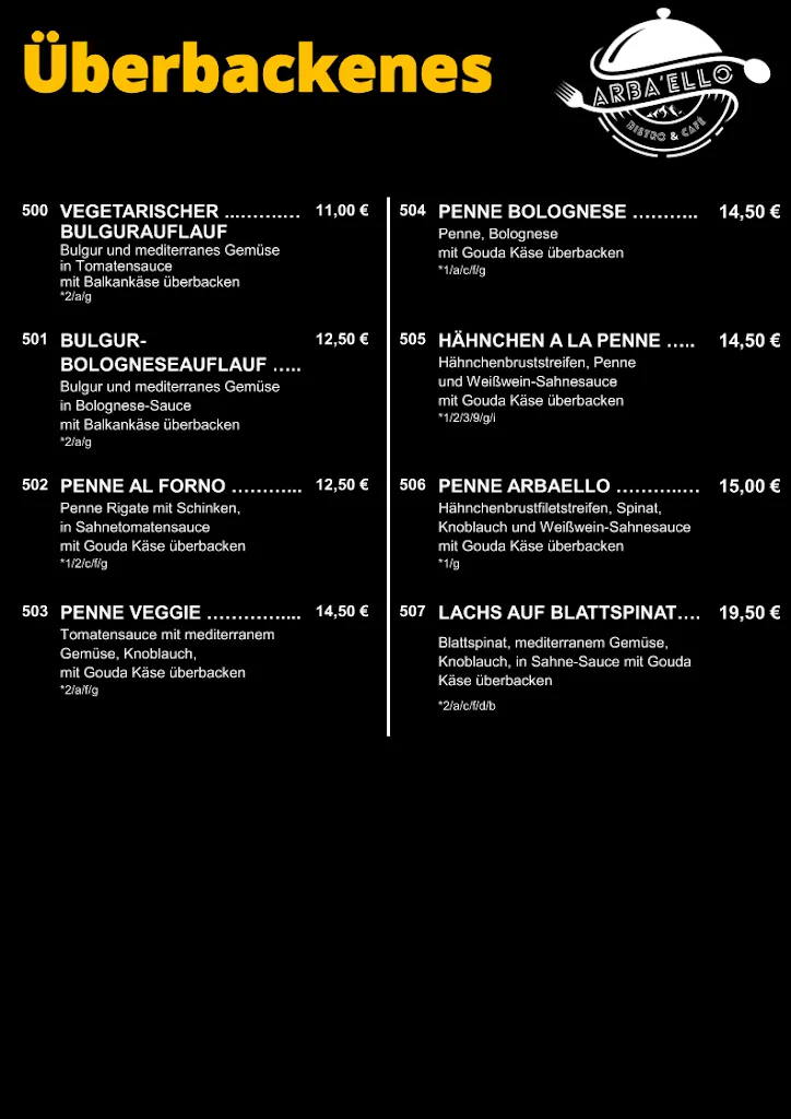 Menu_Arba'ello - Bistro & Cafe_Sittensen_image_2