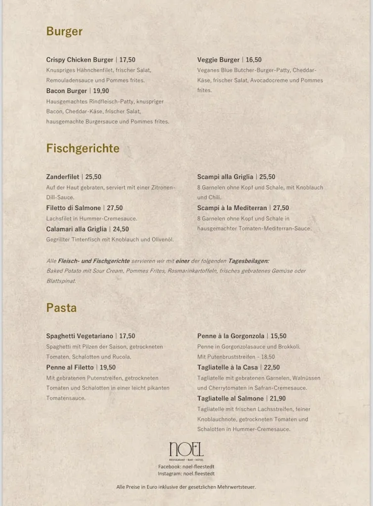 Menu_NOEL restaurant•bar•hotel_Seevetal_image_1
