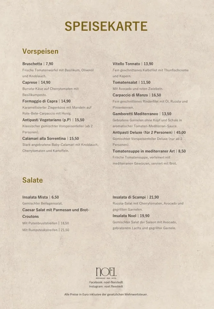 Menu_NOEL restaurant•bar•hotel_Seevetal_image_2