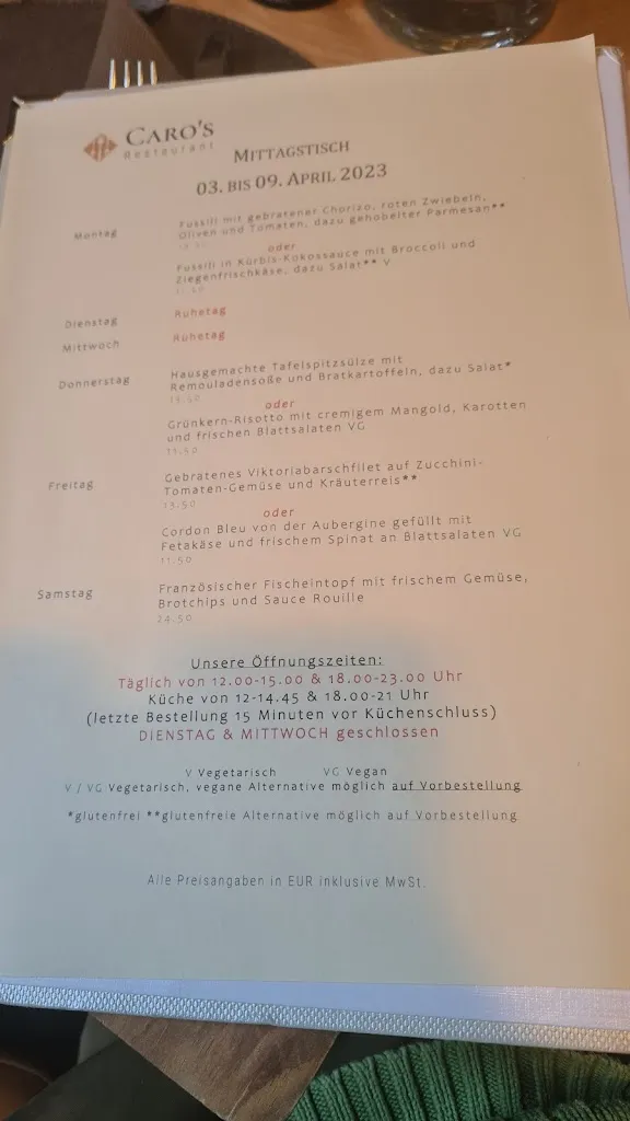 Menu_Caro's Restaurant_Tübingen_image_1
