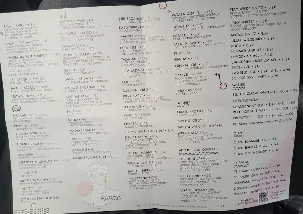 Menu_Faros - eine Ouzo Philosophie_Tübingen_immagine_1