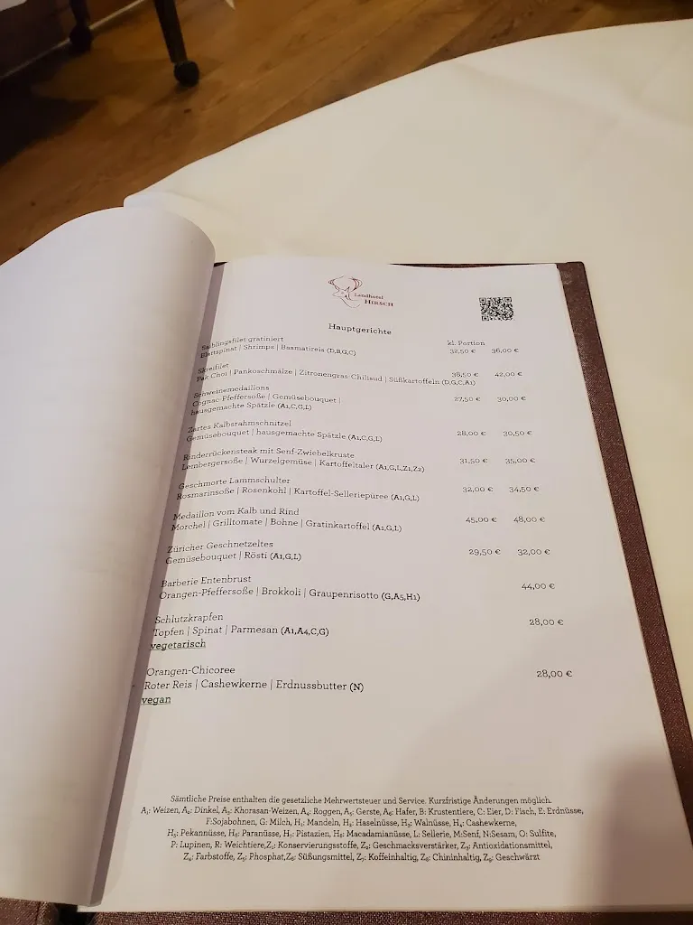Menu_Landhotel Hirsch_Tübingen_immagine_1
