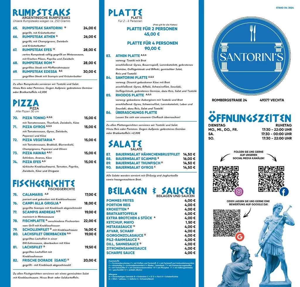 Menu_Santorinis - internationale Küche_Vechta_immagine_2