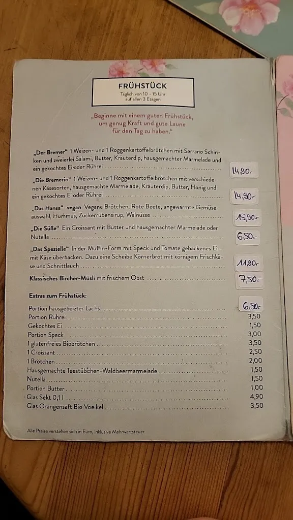 Menu_Teestübchen im Schnoor, Restaurant & Café_Bremen_image_1