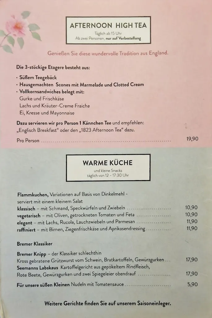 Menu_Teestübchen im Schnoor, Restaurant & Café_Bremen_image_2