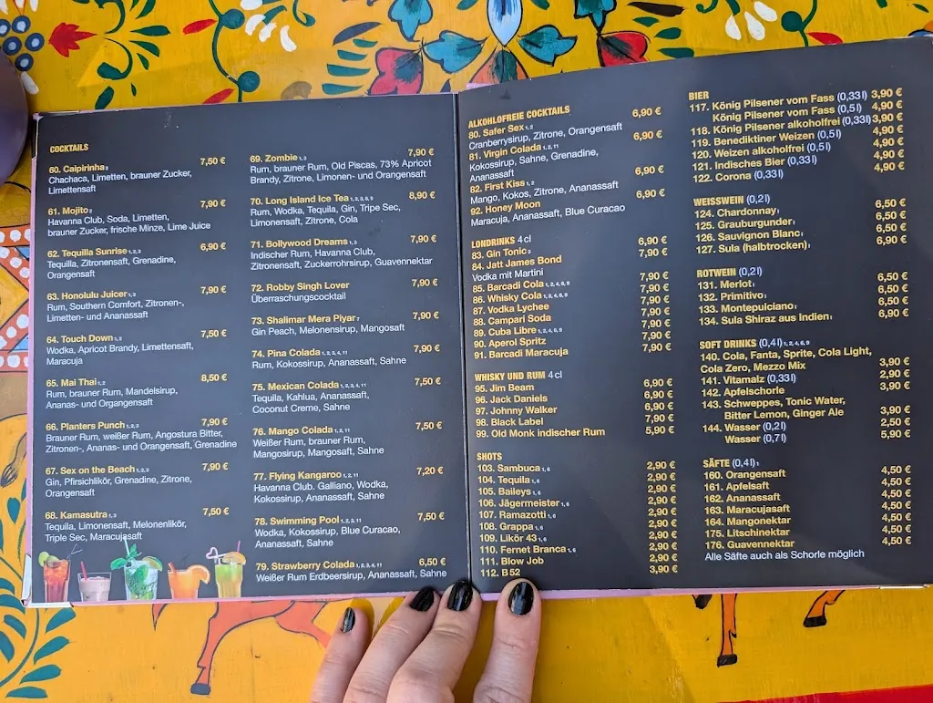 Menu_Restaurant Shalimar_Bremen_immagine_1