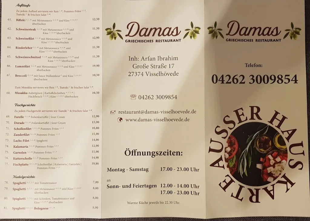 Menu_Restaurant Damas_Visselhövede_immagine_2