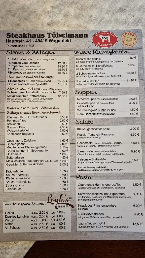 Menu_Steakhaus Töbelmann - Hans-Georg Töbelmann_Wagenfeld_image_4