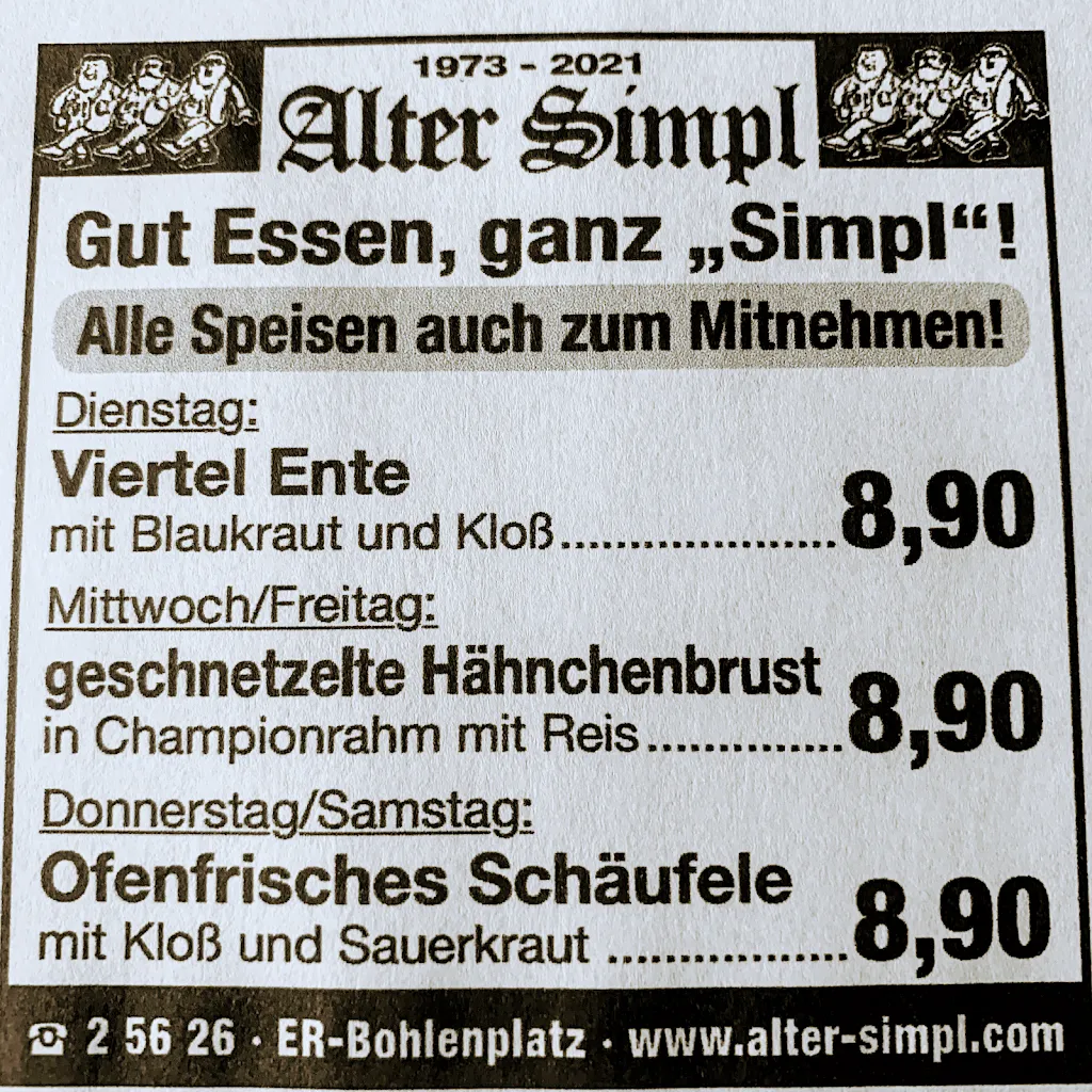 Menu_Gaststätte Alter Simpl_Erlangen_image_4