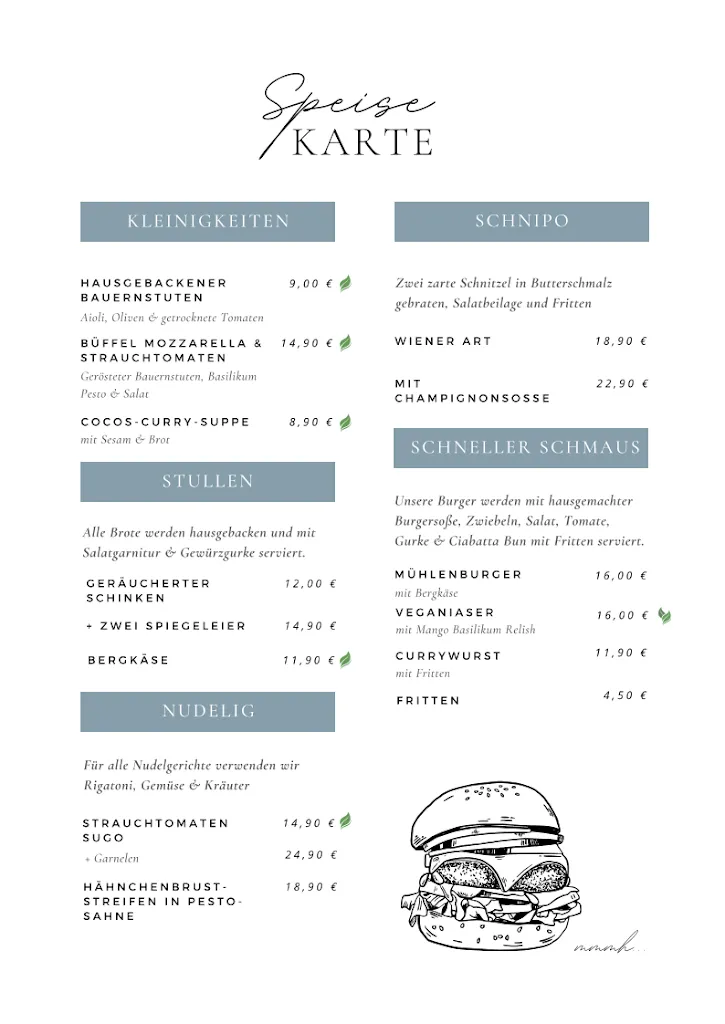 Menu_Zur Mühle Osnabrück - Restaurant, Bar & Biergarten - Eventlocation im Nettetal_Wallenhorst_image_2