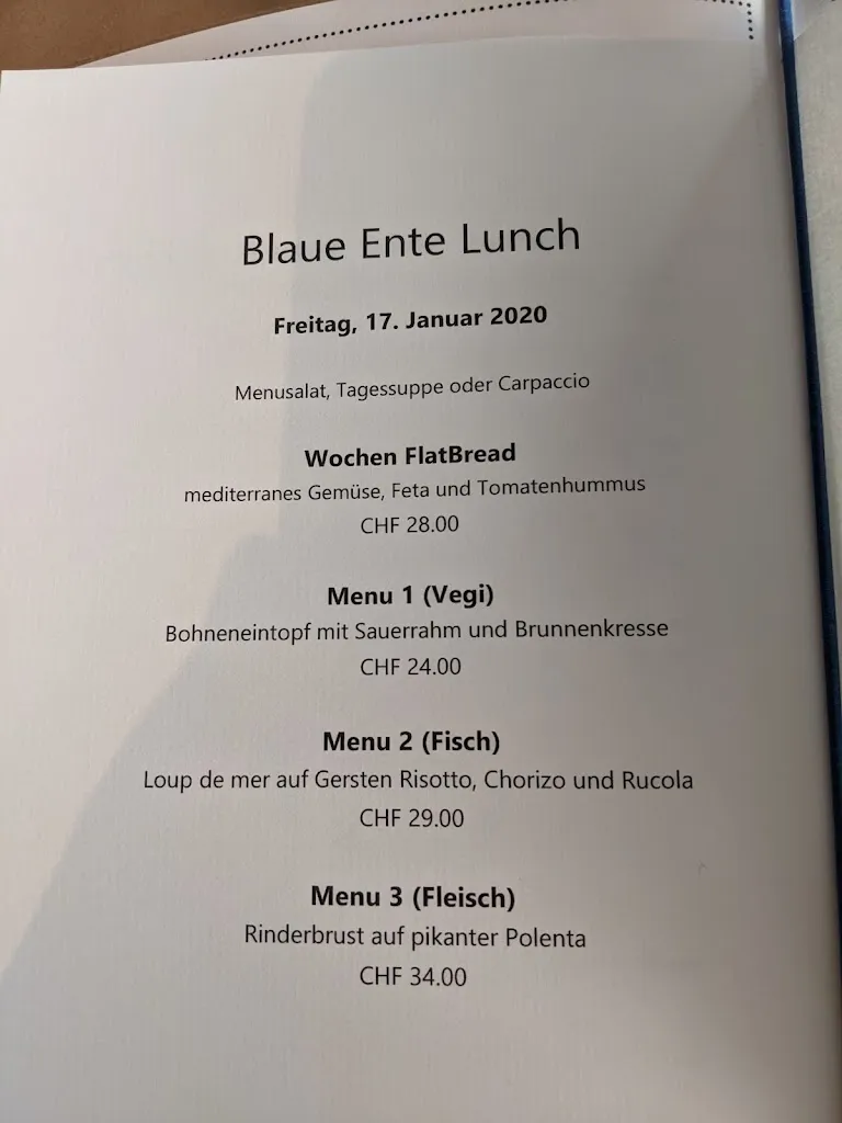 Menu_Restaurant Blaue Ente_Zürich_image_3