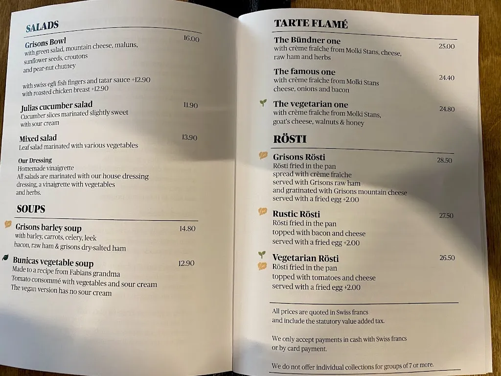 Menu_Restaurant Bündnerland Luzern_Luzern_image_2