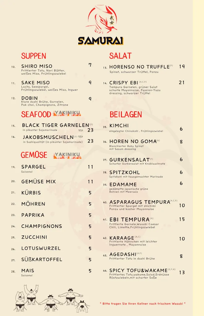 Menu_Samurai Wagyu Yakiniku & Sushi Berlin Mitte_Berlin_immagine_3