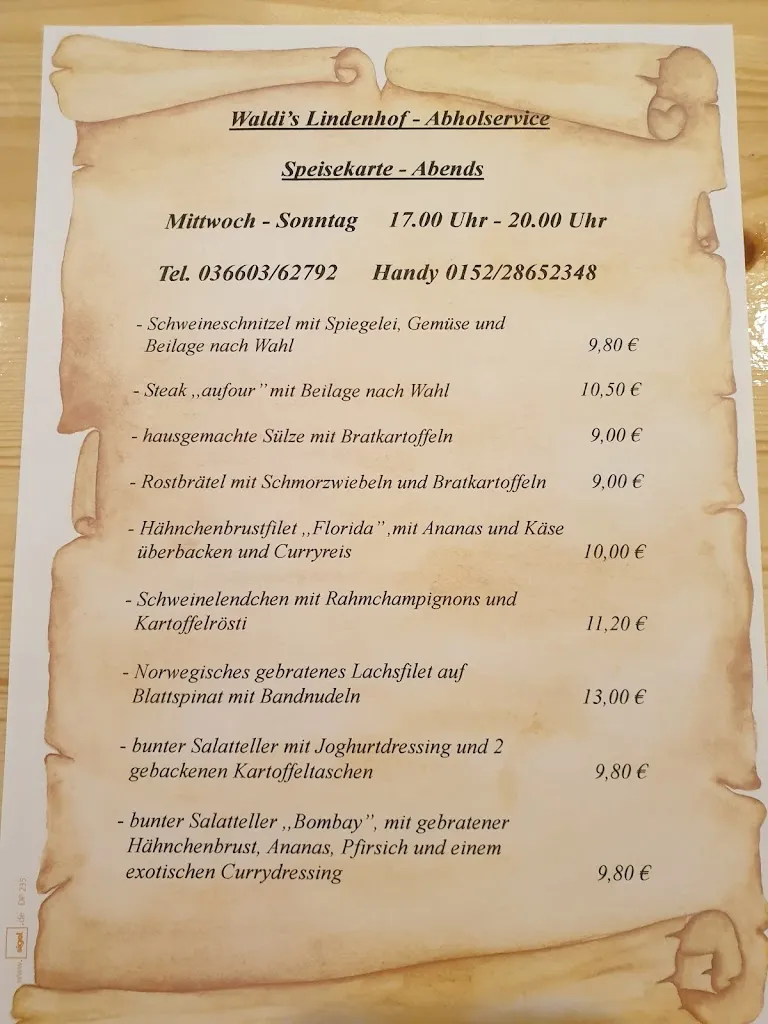 Menu_Gaststätte Waldi's Lindenhof_Weida_image_2