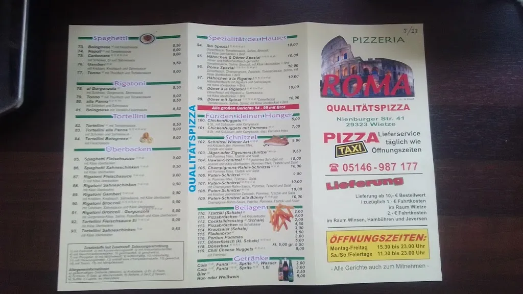 Menu_Pizzeria Roma Wietze_Wietze_immagine_1