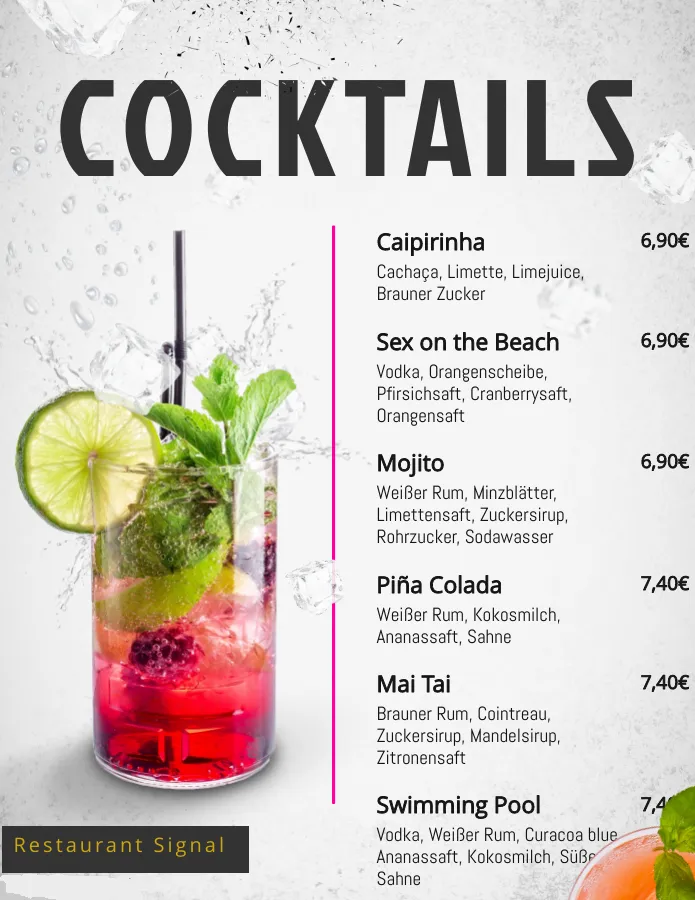 Menu_Restaurant Signal_Westerstede_immagine_1