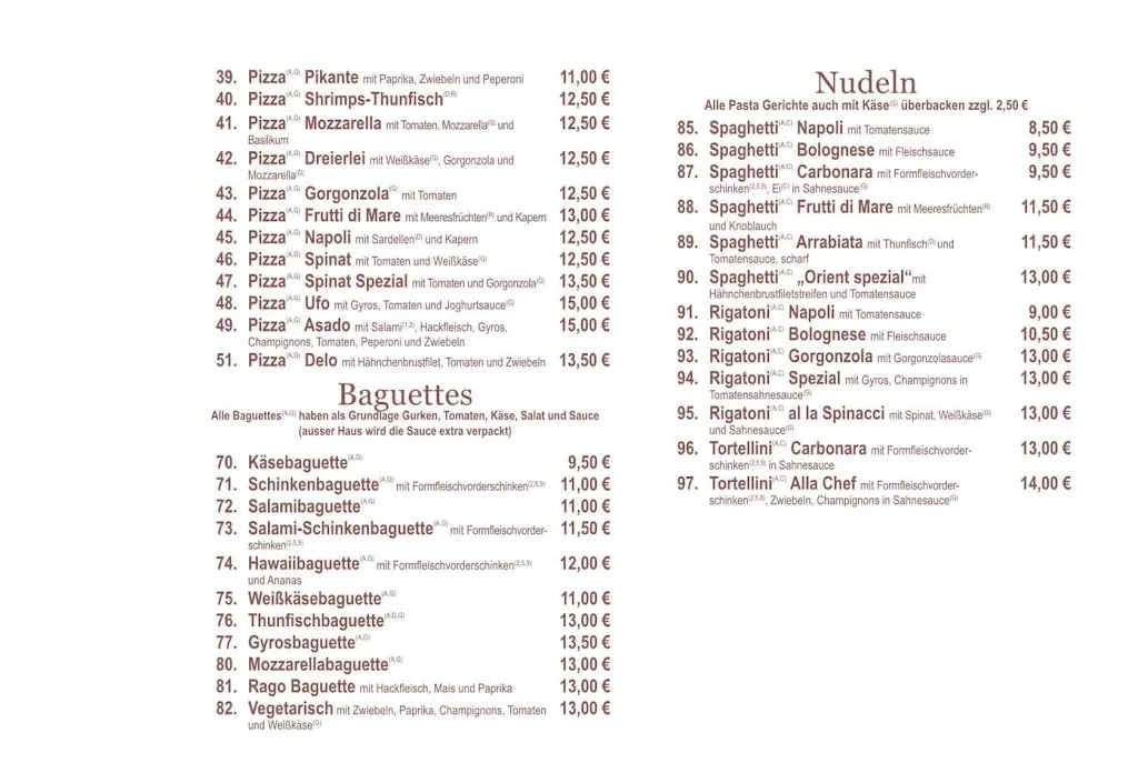 Menu_Bistro-Pizzeria Asado_Wiefelstede_immagine_1