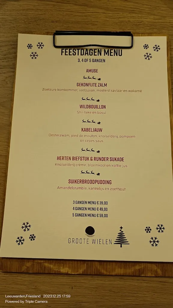 Menu_Groote Wielen Leeuwarden - Restaurant_Netherlands_immagine_1