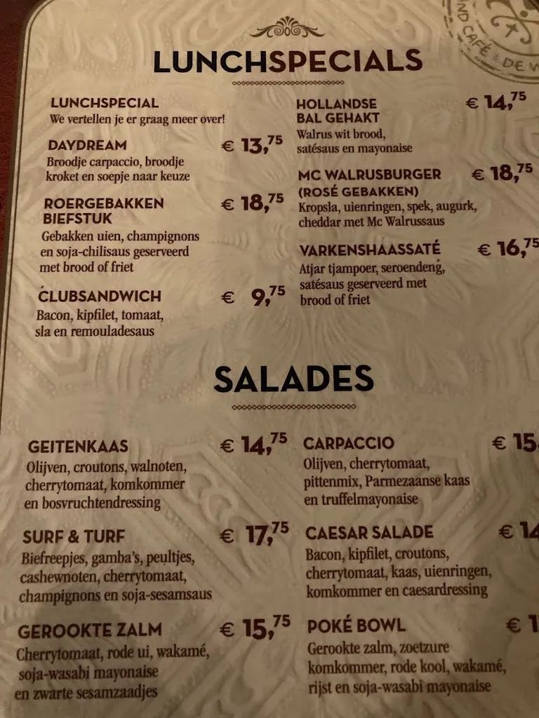 Menu_Grand Café De Walrus - Leeuwarden_Netherlands_image_4