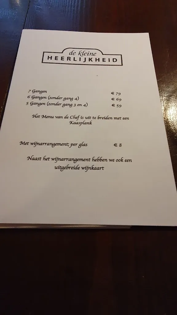 Menu_Huiskamerrestaurant De Kleine Heerlijkheid_Netherlands_image_2