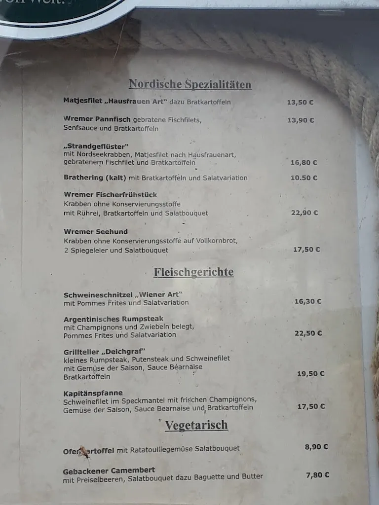 Menu_Wremer Fischerstube_Nordseeküste_image_1