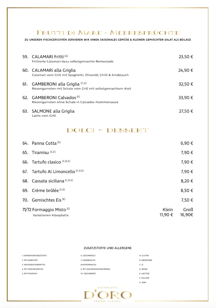 Menu_Doro Ristorante | Italienisches Restaurant_Nordseeküste_image_3