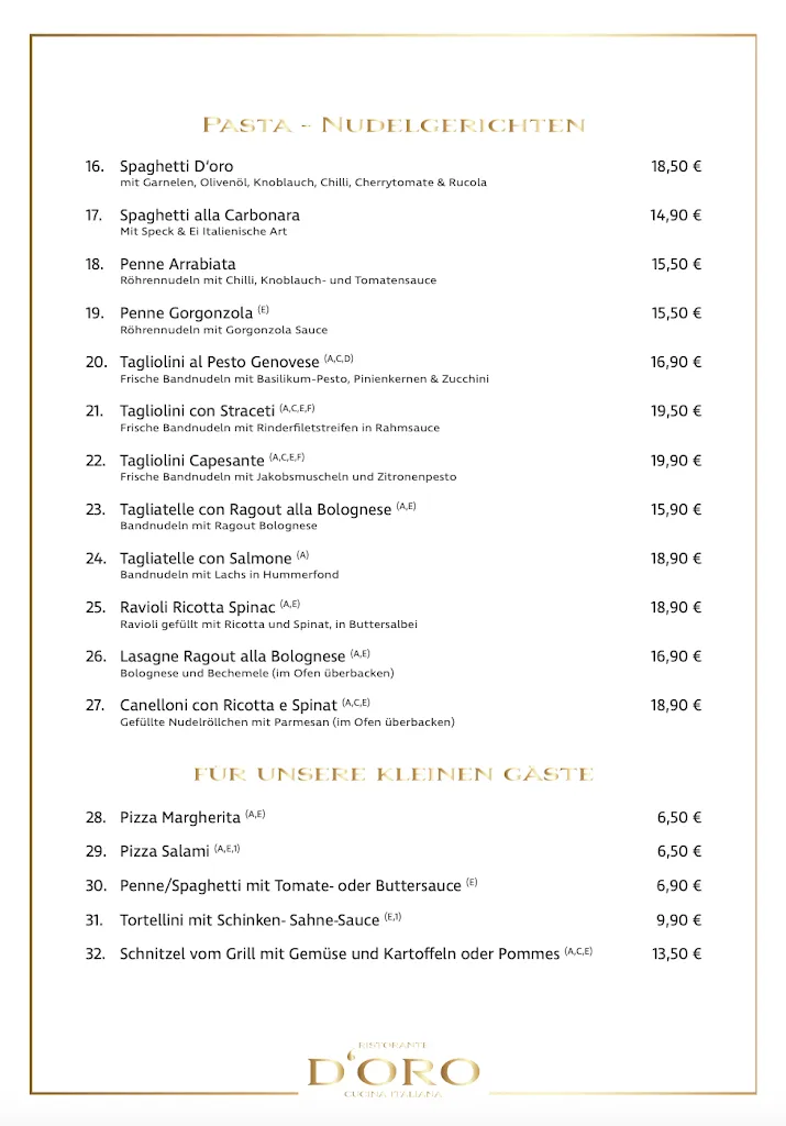 Menu_Doro Ristorante | Italienisches Restaurant_Nordseeküste_image_4