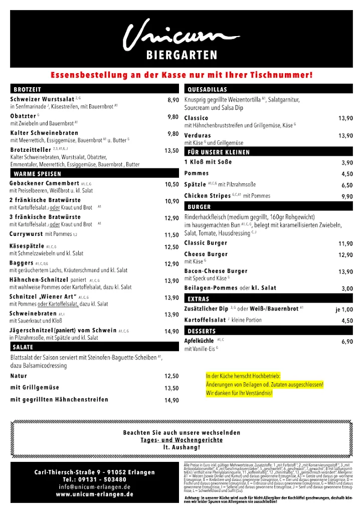 Menu_Unicum Erlangen_Erlangen_image_1