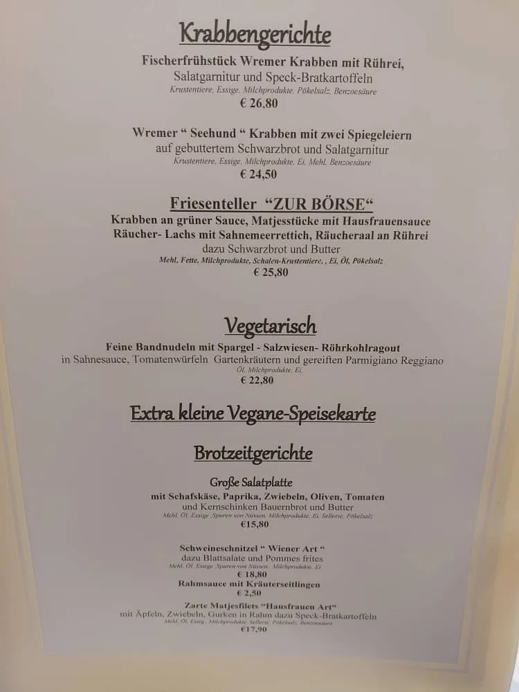 Menu_Zur Börse - Björn Wolters_Nordseeküste_immagine_1