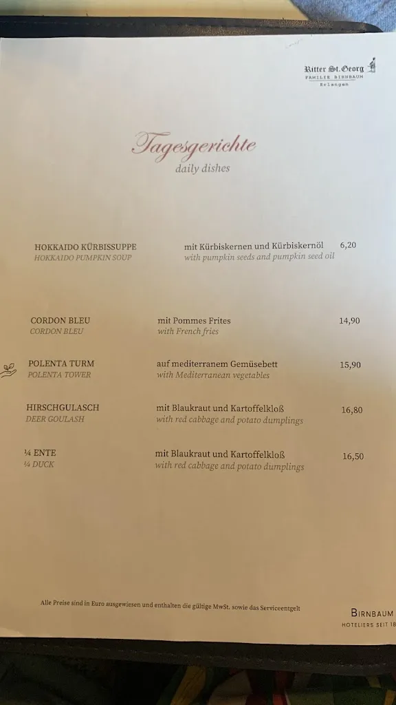 Menu_Gasthof Ritter Sankt Georg_Erlangen_image_1