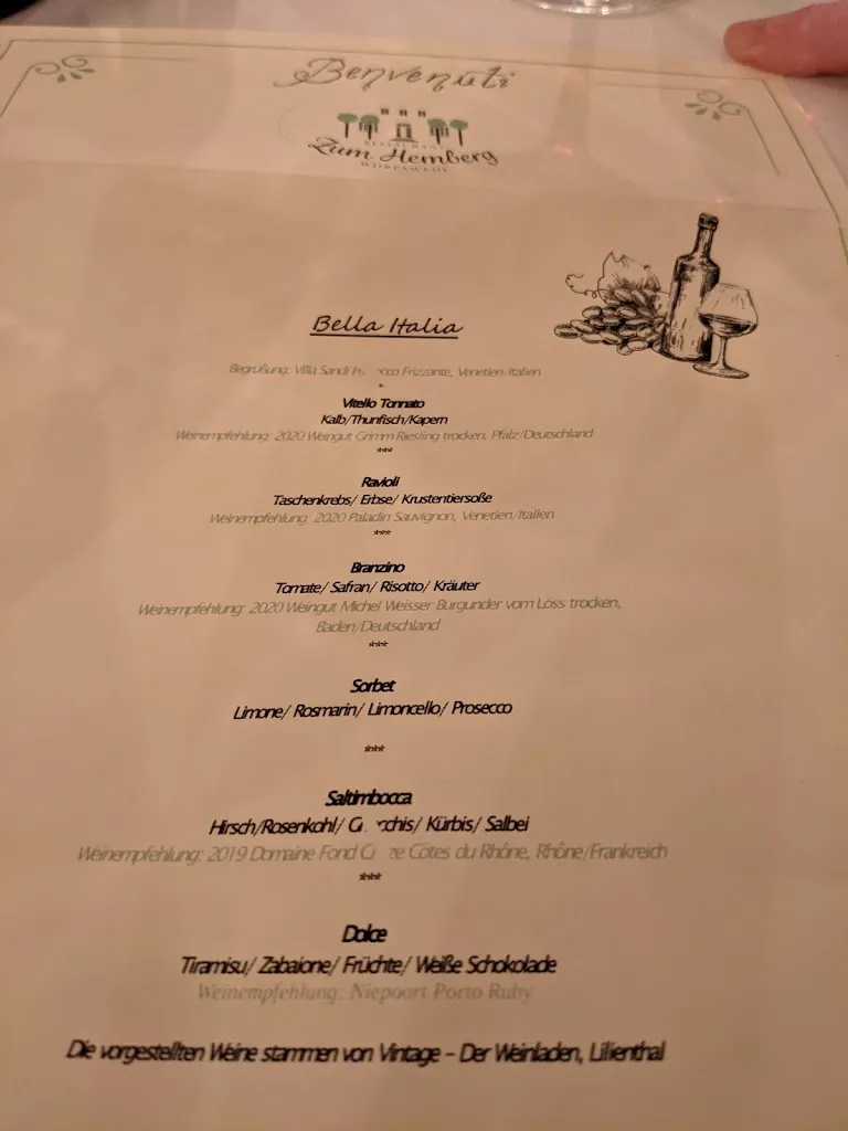 Menu_Restaurant Zum Hemberg Worpswede_Worpswede_immagine_2
