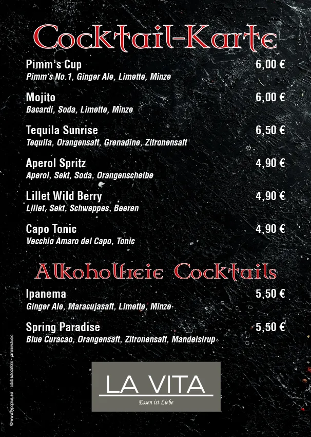 Menü_Restaurant La Vita Wittmund_Wittmund_Bild_2