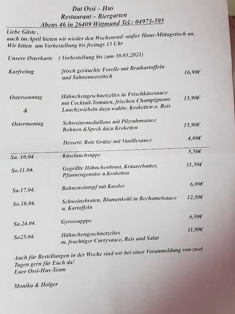 Menu_Restaurant Dat Ossi-Hus_Wittmund_immagine_2