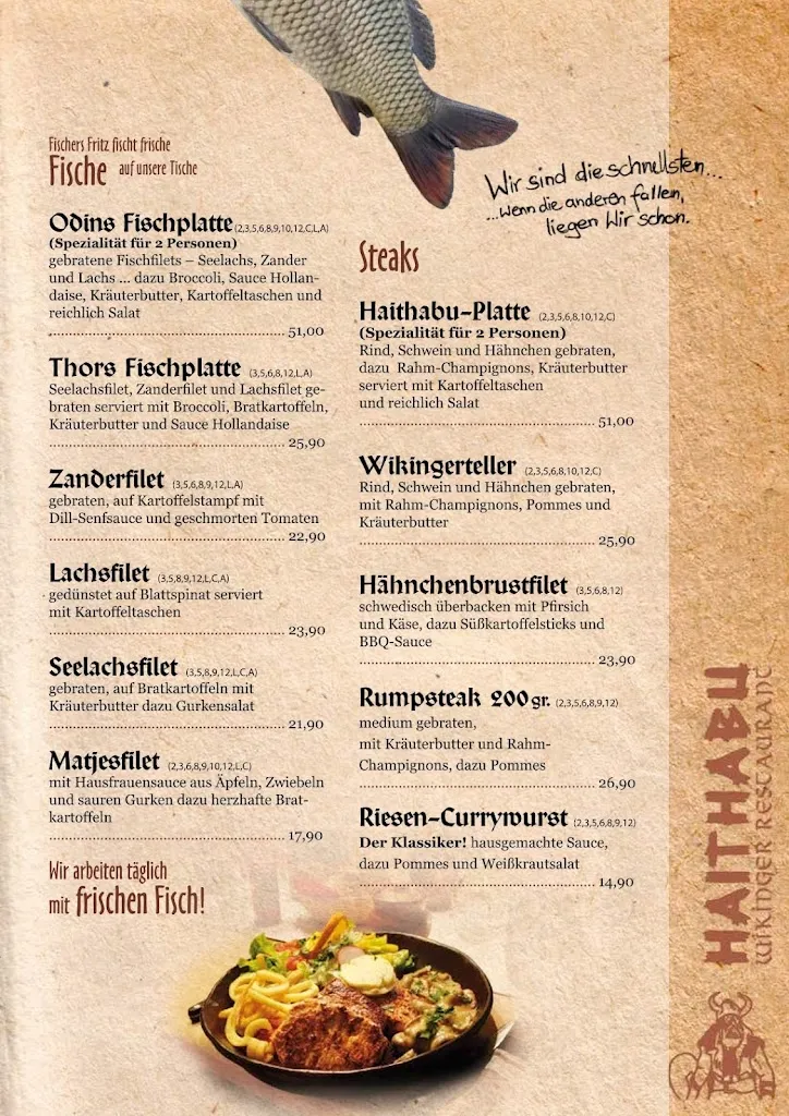 Menu_Gaststätte HAITHABU zum Wikinger auf Usedom_Heringsdorf_image_1