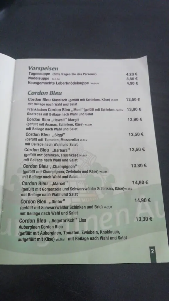 Menu_Zur Grünen Au - Erlangen_Erlangen_image_3